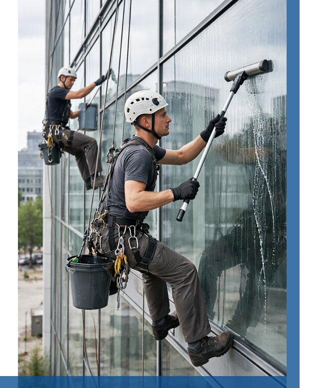 Мойка витражей альпинистами в Камне-на-Оби от 711 р. под ключ|ВЫСОТНИК-Кно