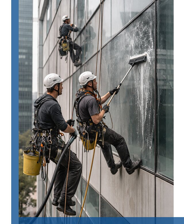 Профессиональная высотная мойка фасадов зданий в Камне-на-Оби