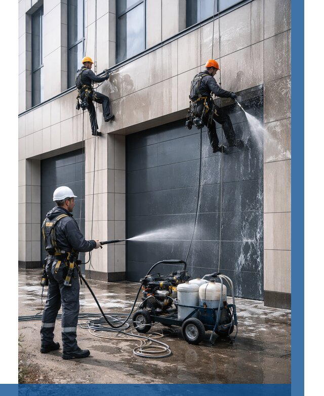 Послестроительная мойка фасада в Камне-на-Оби от 305 р. | ВЫСОТНИК-Кно