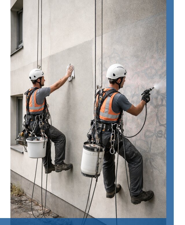 Антиграффити покрытие фасада в Камне-на-Оби от 609 р. | ВЫСОТНИК-Кно