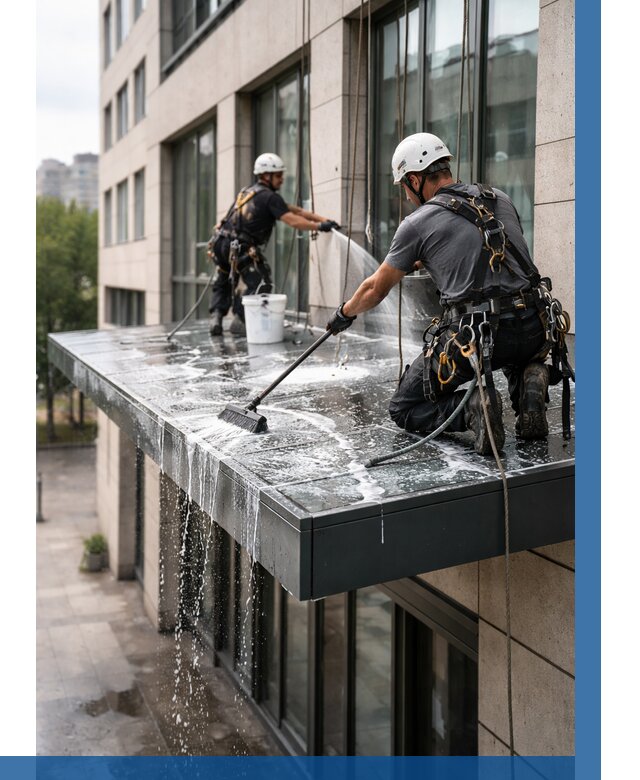 Мойка козырьков и навесов в Камне-на-Оби от 3553 р. | ВЫСОТНИК-Кно