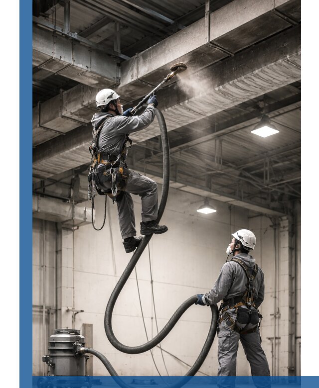 Обеспыливание потолочных конструкций в Камне-на-Оби промышленным альпинизмом