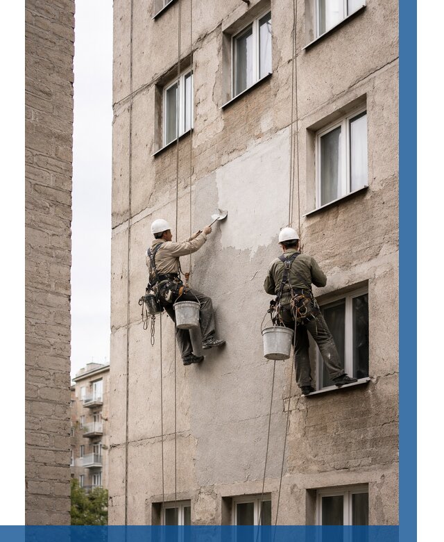 Косметический ремонт фасада в Камне-на-Оби от 1117 р. | ВЫСОТНИК-Кно