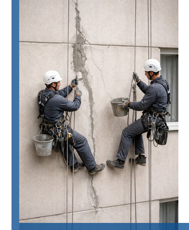 Заделка трещин на фасаде в Камне-на-Оби с гарантийным ремонтом