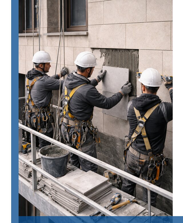 Ремонт облицовки фасада плиткой в Камне-на-Оби с гарантией