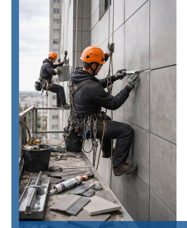 Профессиональный ремонт фасада из керамогранита в Камне-на-Оби