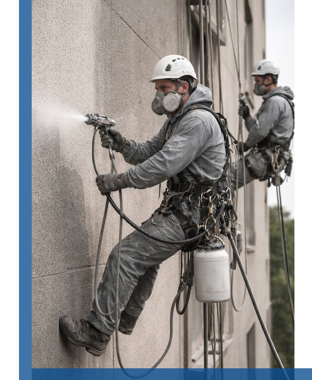 Безвоздушная покраска фасадов зданий в Камне-на-Оби профессионально