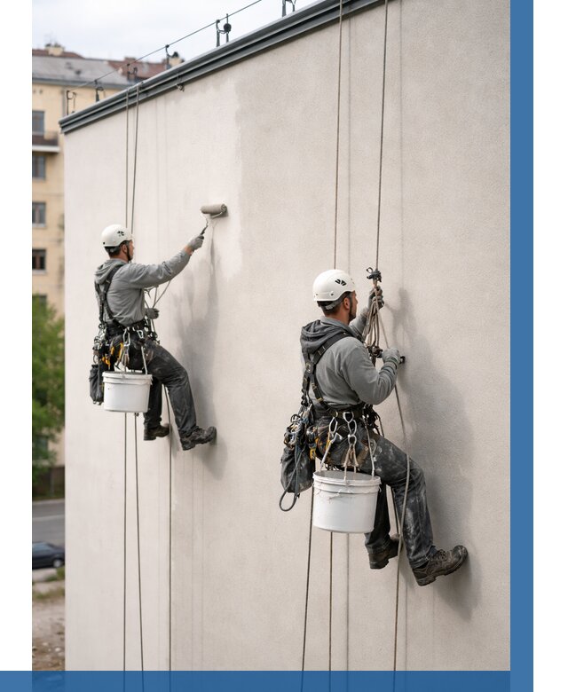 Покраска оштукатуренного фасада в Камне-на-Оби от 325 р. | ВЫСОТНИК-Кно