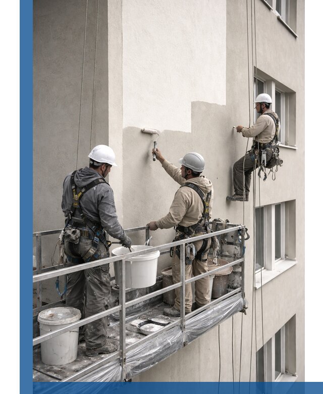 Покраска оштукатуренного фасада в Камне-на-Оби под ключ с гарантией