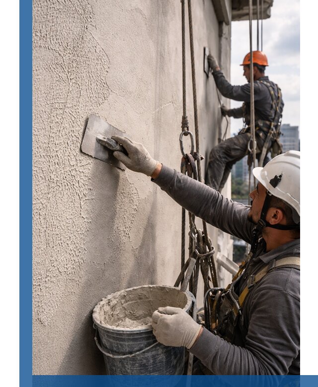 Декоративная штукатурка фасада с утеплением и защитой в Камне-на-Оби