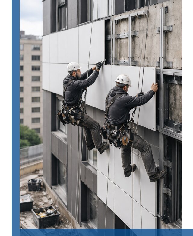 Монтаж композитных панелей фасада в Камне-на-Оби под ключ