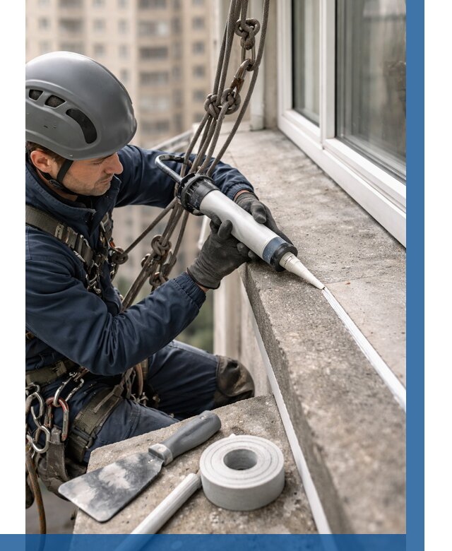 Герметизация балконного козырька в Камне-на-Оби от 4568 р. | ВЫСОТНИК-Кно