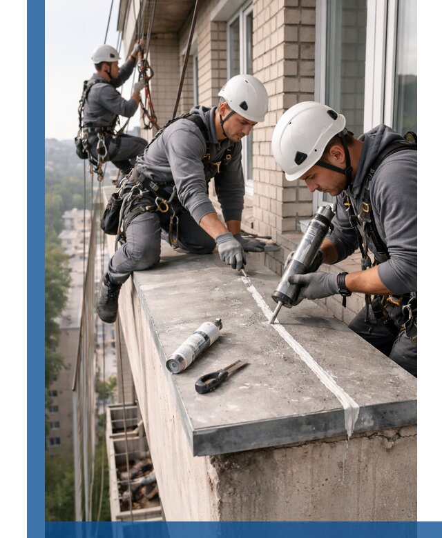 Герметизация балконного козырька в Камне-на-Оби профессионально