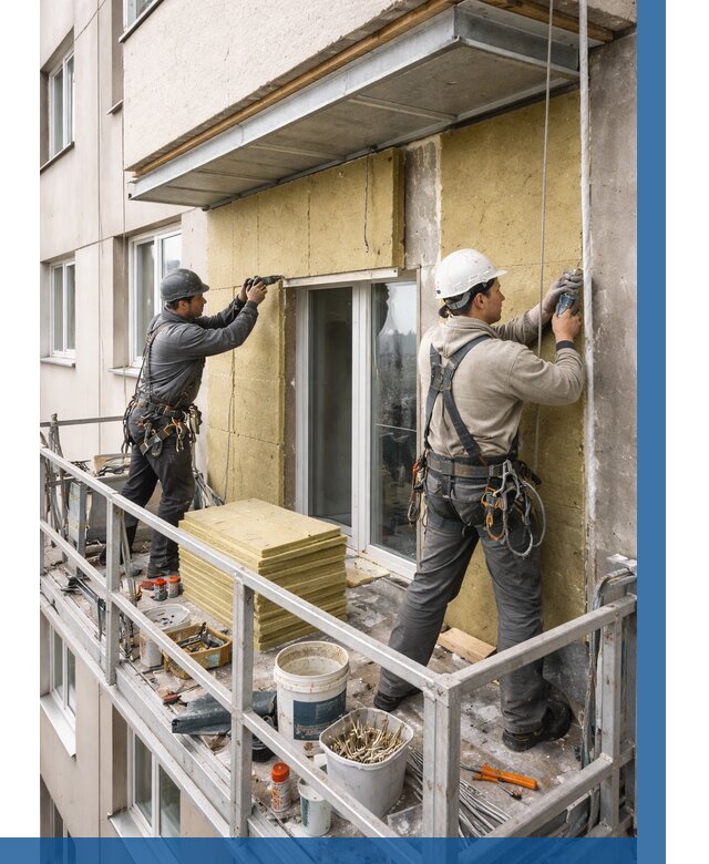 Утепление балкона снаружи в Камне-на-Оби от 1624 р. под ключ ВЫСОТНИК-Кно