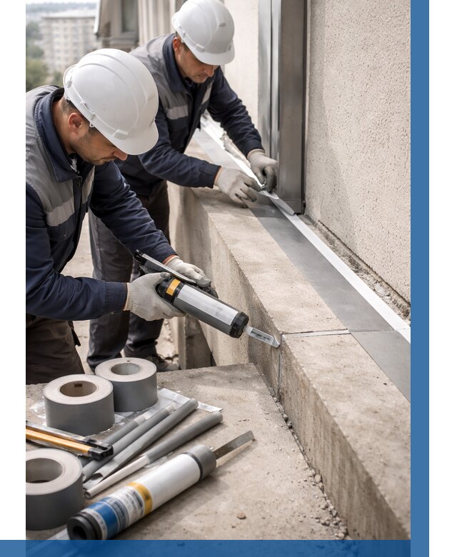 Герметизация примыкания балкона в Камне-на-Оби от 4568 р. | ВЫСОТНИК-Кно