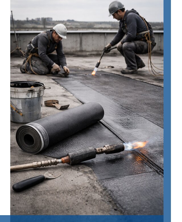 Ремонт рулонной кровли в Камне-на-Оби от 660 р. | ВЫСОТНИК-Кно