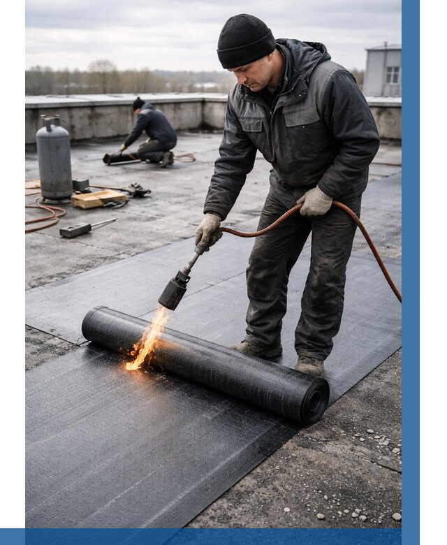 Ремонт наплавляемой кровли в Камне-на-Оби от 711 р. | ВЫСОТНИК-Кно