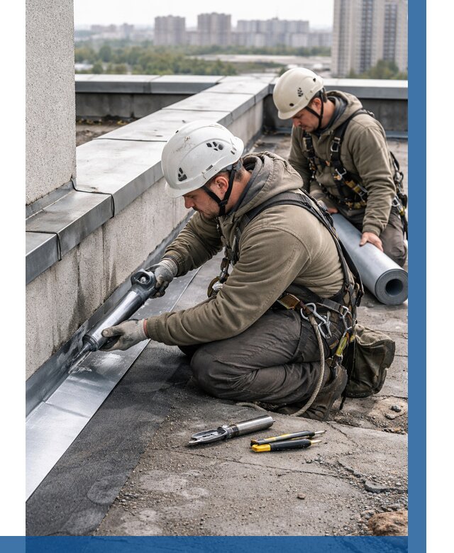 Ремонт кровельных примыканий в Камне-на-Оби от 1218 р. | ВЫСОТНИК-Кно