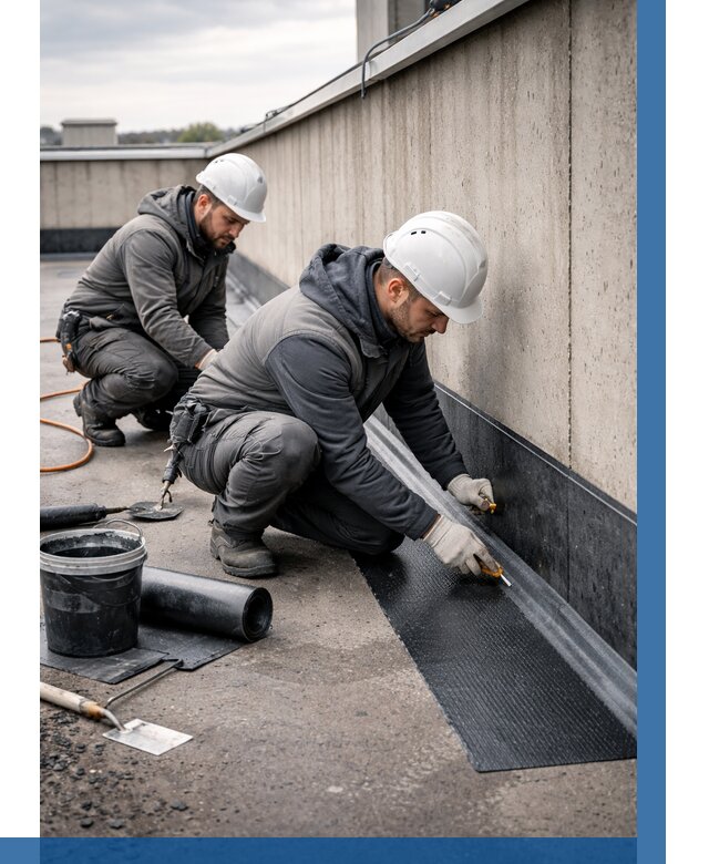 Гидроизоляция примыканий на кровле в Камне-на-Оби от 914 р. | ВЫСОТНИК-Кно