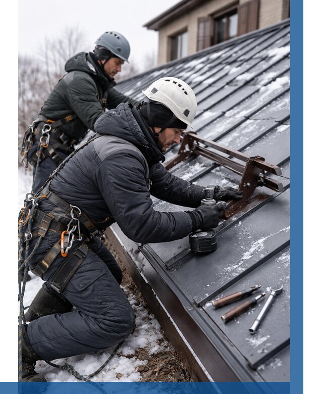 Монтаж снегозадержателей в Камне-на-Оби от 457 р. | ВЫСОТНИК-Кно