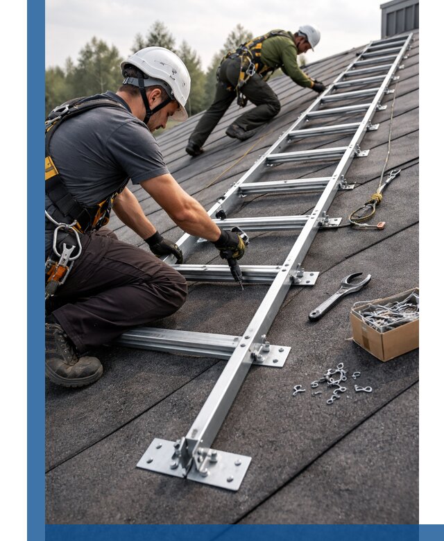 Профессиональный монтаж кровельной лестницы в Камне-на-Оби под ключ