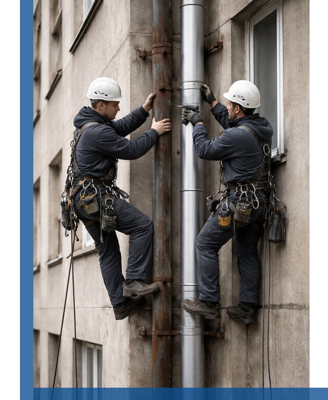 Замена водосточных труб в Камне-на-Оби: монтаж и демонтаж под ключ