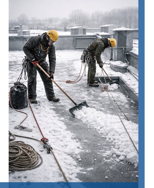 Очистка крыши от снега в Камне-на-Оби от 7613 р. | ВЫСОТНИК-Кно