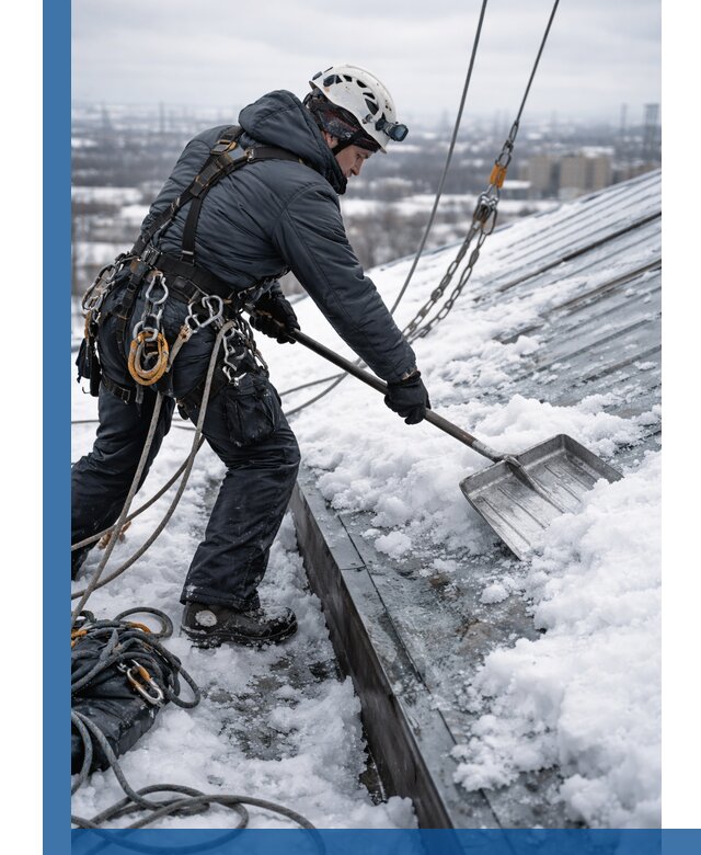 Профессиональная очистка кровли от снега и наледи в Камне-на-Оби