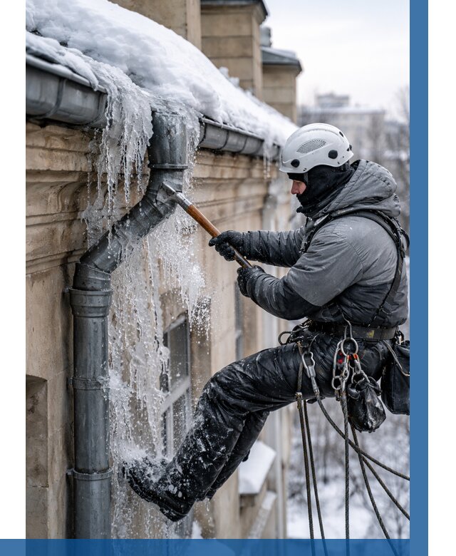 Очистка водостоков от льда в Камне-на-Оби от 3553 р. | ВЫСОТНИК-Кно