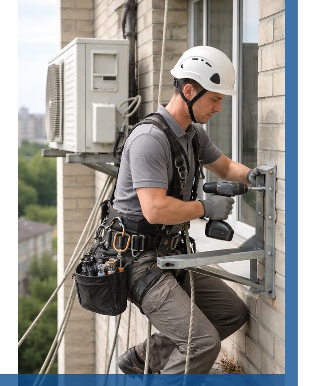 Установка кронштейнов кондиционера в Камне-на-Оби от 3553 р. | ВЫСОТНИК-Кно