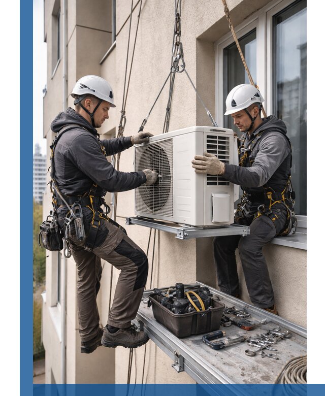 Перенос внешнего блока кондиционера в Камне-на-Оби с монтажом и крепежом