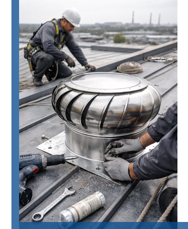 Установка дефлекторов на кровле в Камне-на-Оби профессионально