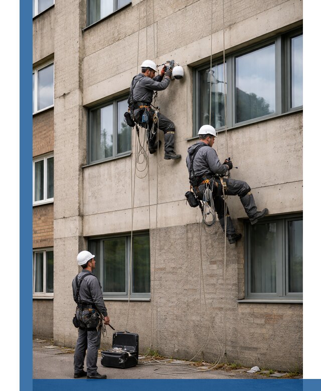 Монтаж фасадных камер видеонаблюдения в Камне-на-Оби под ключ