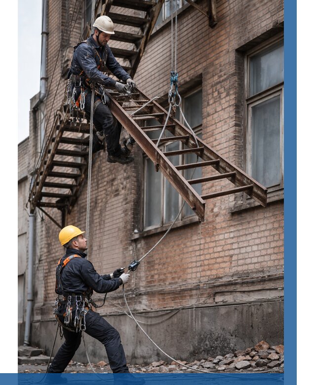 Демонтаж пожарной лестницы в Камне-на-Оби от 12180 р. | ВЫСОТНИК-Кно