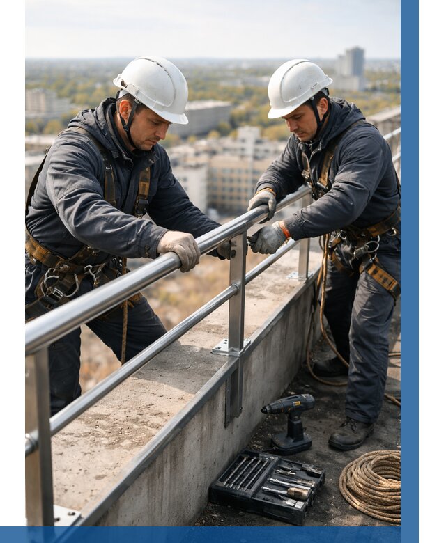 Монтаж перил на высоте в Камне-на-Оби от 2538 р. | ВЫСОТНИК-Кно