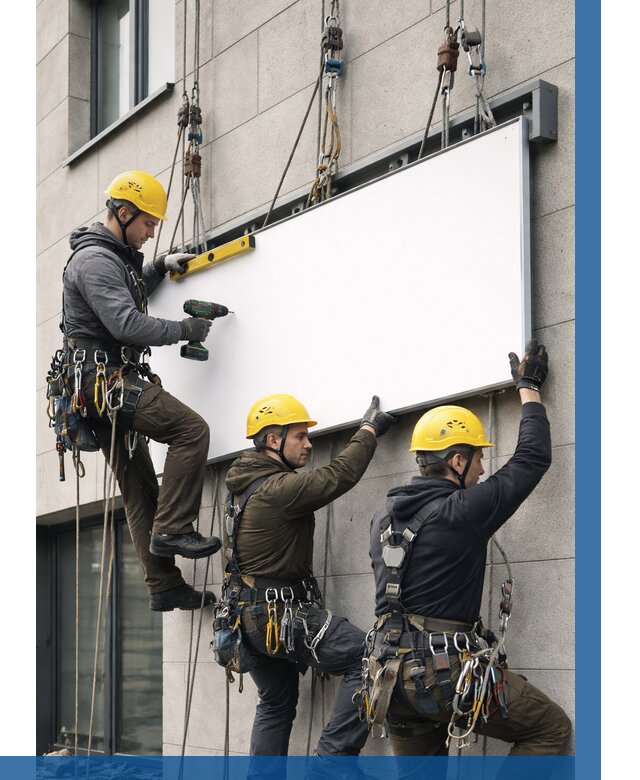 Монтаж рекламной вывески в Камне-на-Оби от 8120 р. | ВЫСОТНИК-Кно