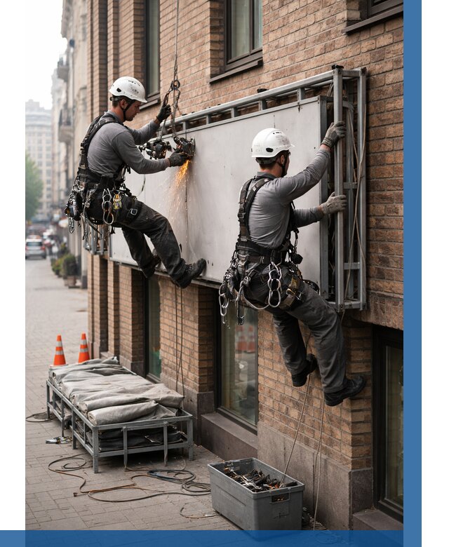 Демонтаж рекламной вывески в Камне-на-Оби от 6598 р. | ВЫСОТНИК-Кно