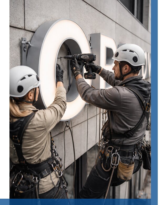 Монтаж световых букв в Камне-на-Оби от 3045 р. под ключ ВЫСОТНИК-Кно