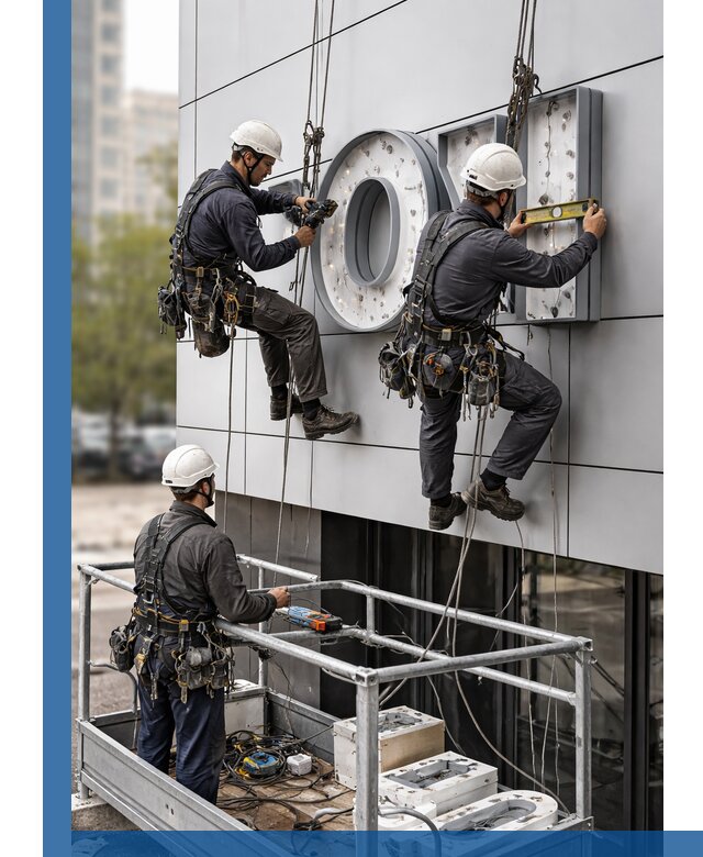 Профессиональный монтаж световых букв в Камне-на-Оби под ключ
