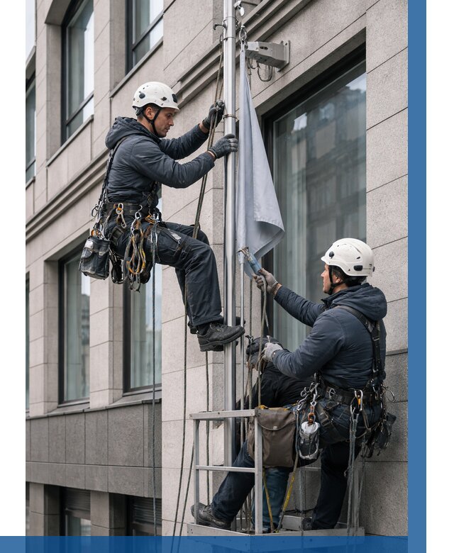 Установка флагов на фасаде в Камне-на-Оби от 4568 р. | ВЫСОТНИК-Кно