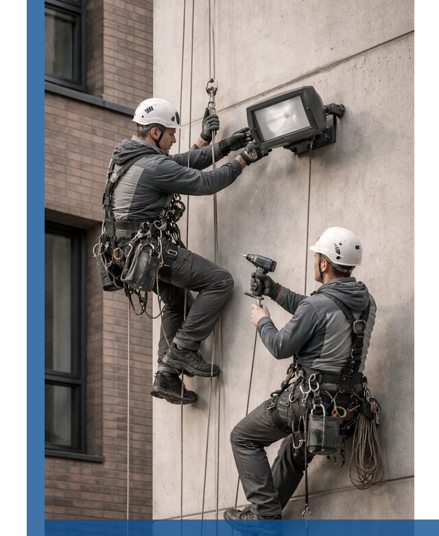 Профессиональный монтаж фасадных прожекторов в Камне-на-Оби под ключ