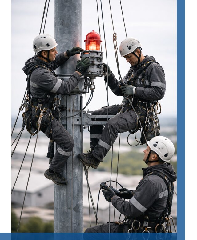 Монтаж заградительных огней в Камне-на-Оби от 8628 р. | ВЫСОТНИК-Кно