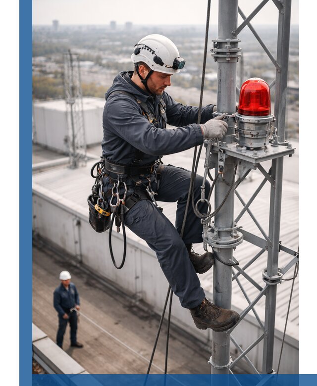 Монтаж заградительных огней и обслуживание объектов в Камне-на-Оби