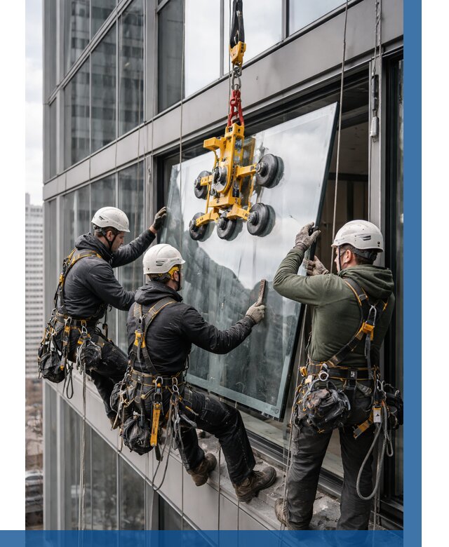 Фасадное остекление зданий под ключ в Камне-на-Оби от 10150 р. | ВЫСОТНИК-Кно