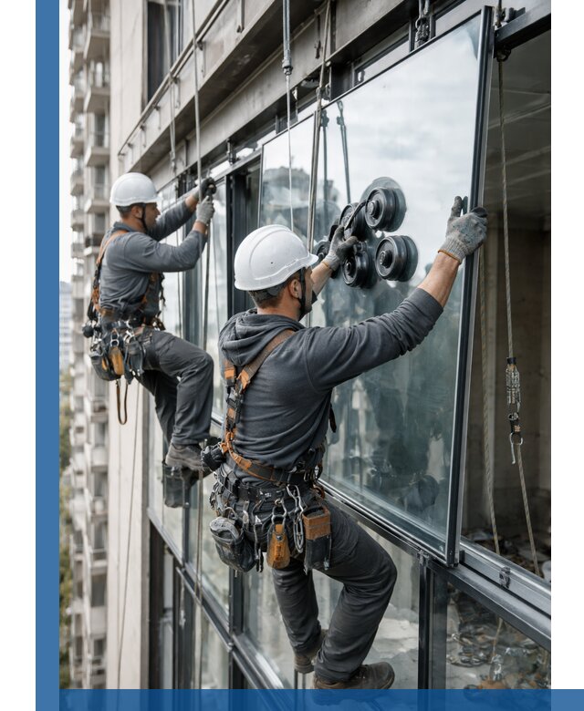 Витражное остекление фасадов и лоджий в Камне-на-Оби под ключ