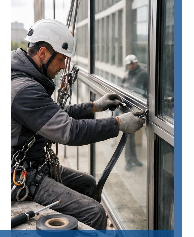 Ремонт витражных конструкций в Камне-на-Оби от 3553 р. | ВЫСОТНИК-Кно