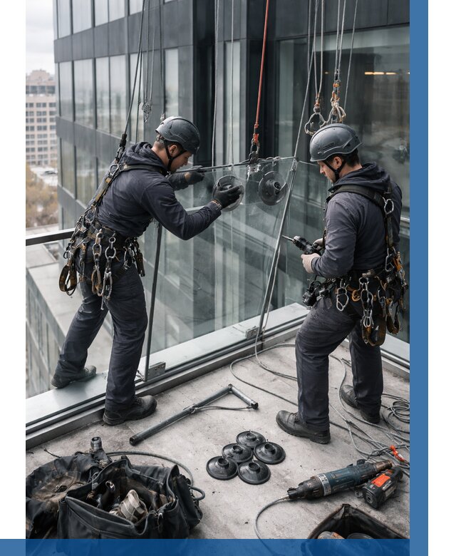 Монтаж стеклянных ограждений в Камне-на-Оби от 2538 р. | ВЫСОТНИК-Кно