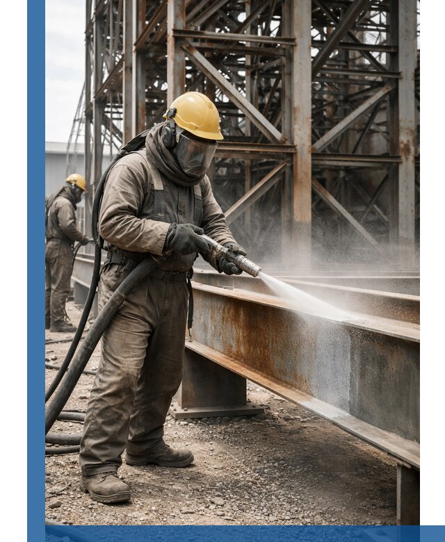 Пескоструйная очистка металлоконструкций в Камне-на-Оби промышленная