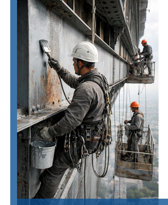 Покраска металлоконструкций на высоте в Камне-на-Оби профессионально