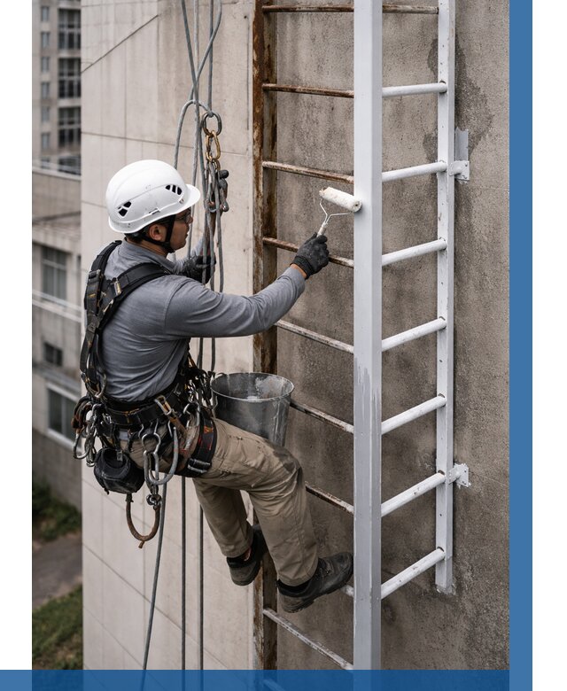 Покраска пожарных лестниц в Камне-на-Оби от 4568 р. | ВЫСОТНИК-Кно